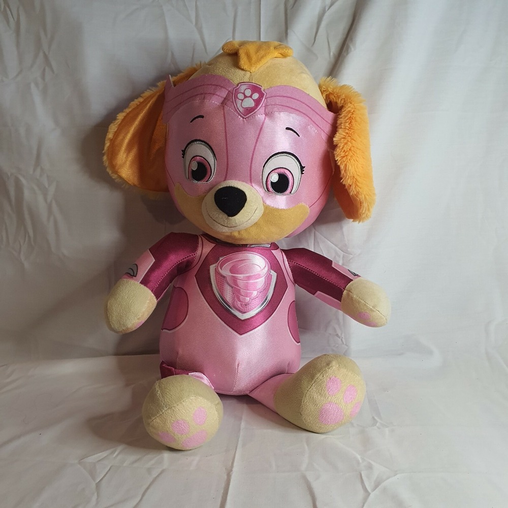 Spin Master‎ Paw Patrol Skye Mighty Pups Pink Superhero Plush Stuffed Animal 22"